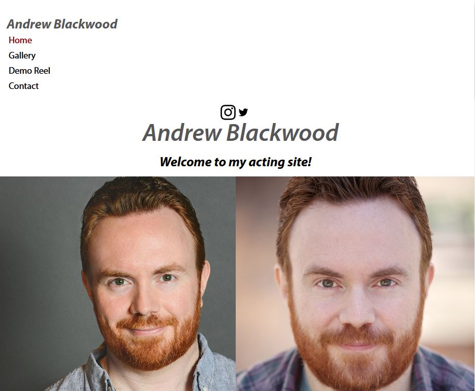 Andrew Blackwood Actor home page